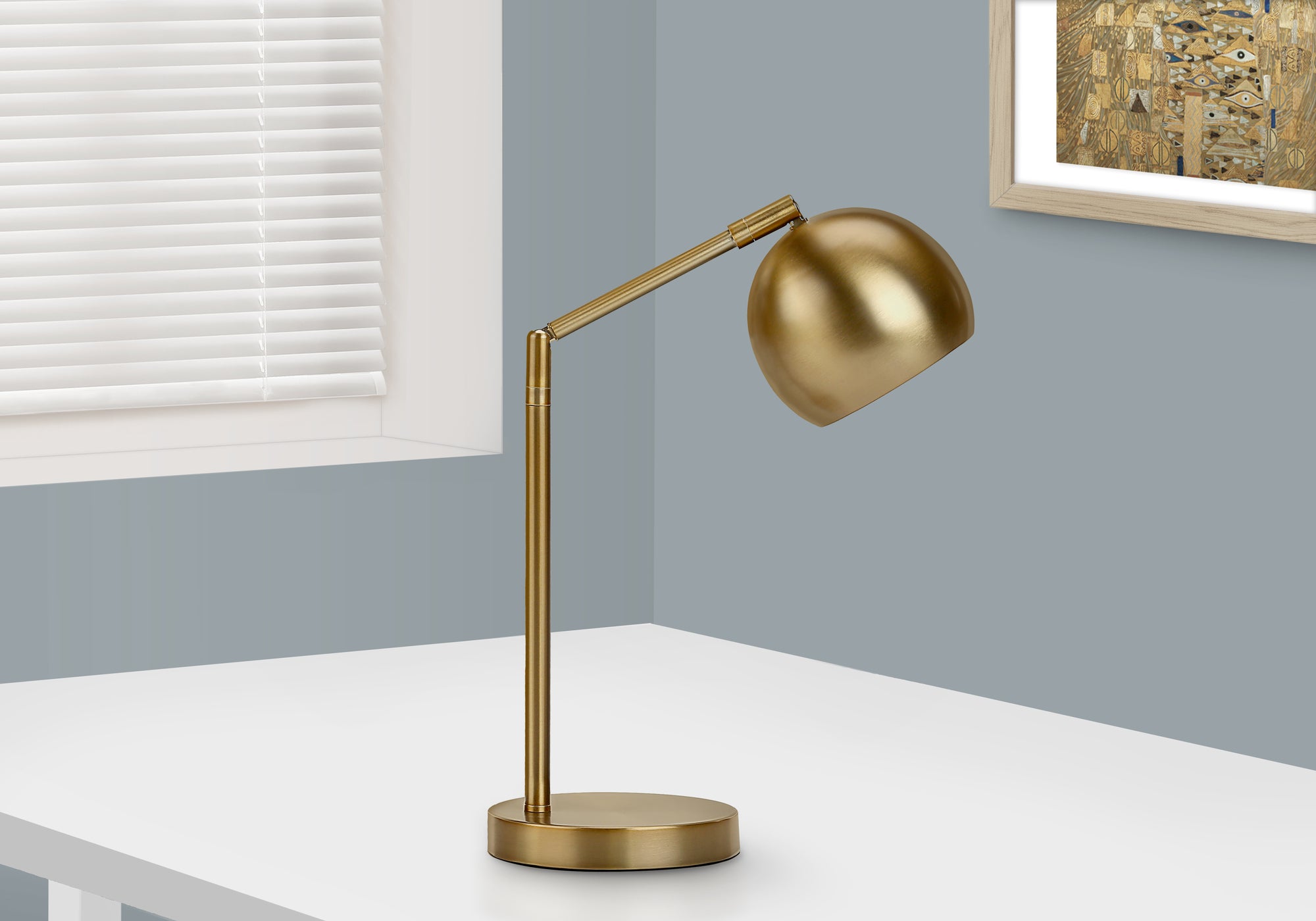 Contemporary Gold Metal Table Lamp with 19 inch H Lighting 