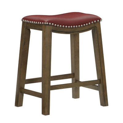 Red counter height stool