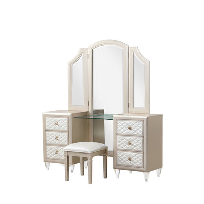 Tiffany Vanity Bedroom Set - ME-1311-5PCSV-K