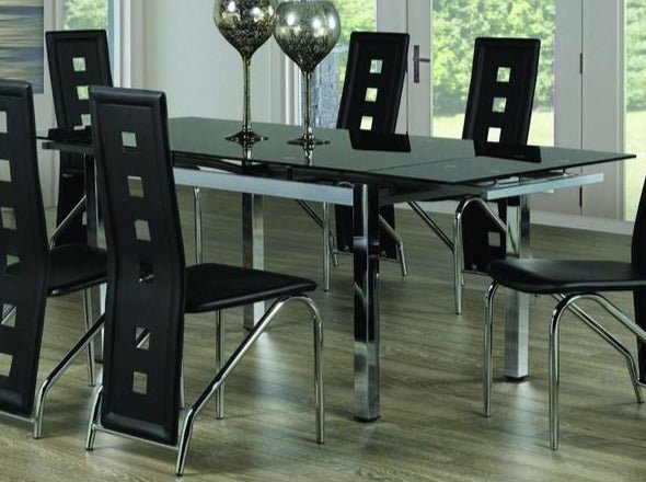 Upgrade Your Dining Experience with High Quality Tempered Glass Table Extendable Leaves Included Payless Furniture