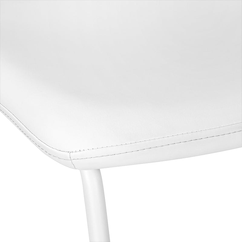 Office Chair - White Leather-Look / Stand-Up Desk