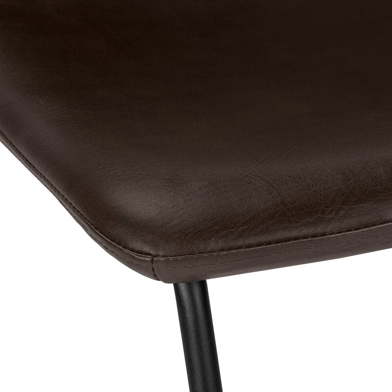 Office Chair - Brown Leather-Look / Stand-Up Desk
