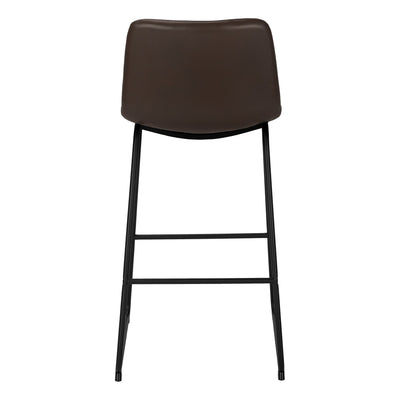 Office Chair - Brown Leather-Look / Stand-Up Desk