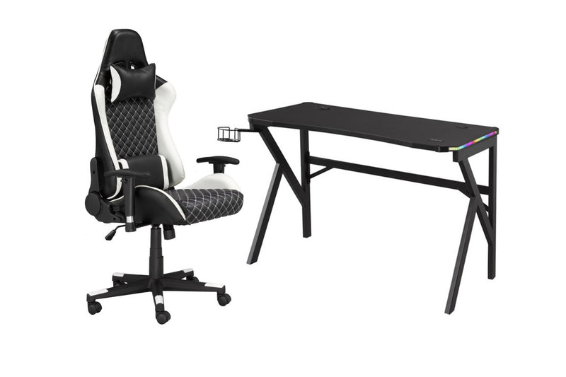 Brassex-Gaming-Desk-Chair-Set-White-Black-12348-12