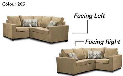 Sectionnel 2 x 1 fabriqué au Canada | Configuration LHF/RHF | 17 options de couleurs