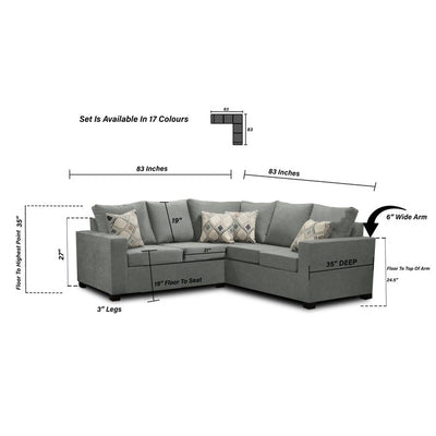 Canadian Made 2 x 2 Sectional | 17 Fabric Options