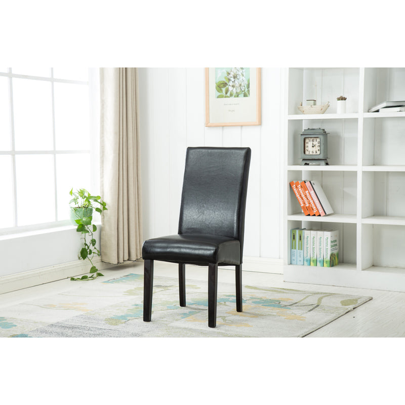 Black Parson Dining Chair - front