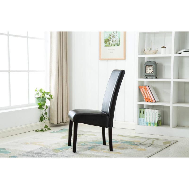 Black Parson Dining Chair - side view