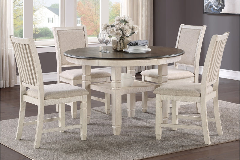 Asher white  Collection Dining Set