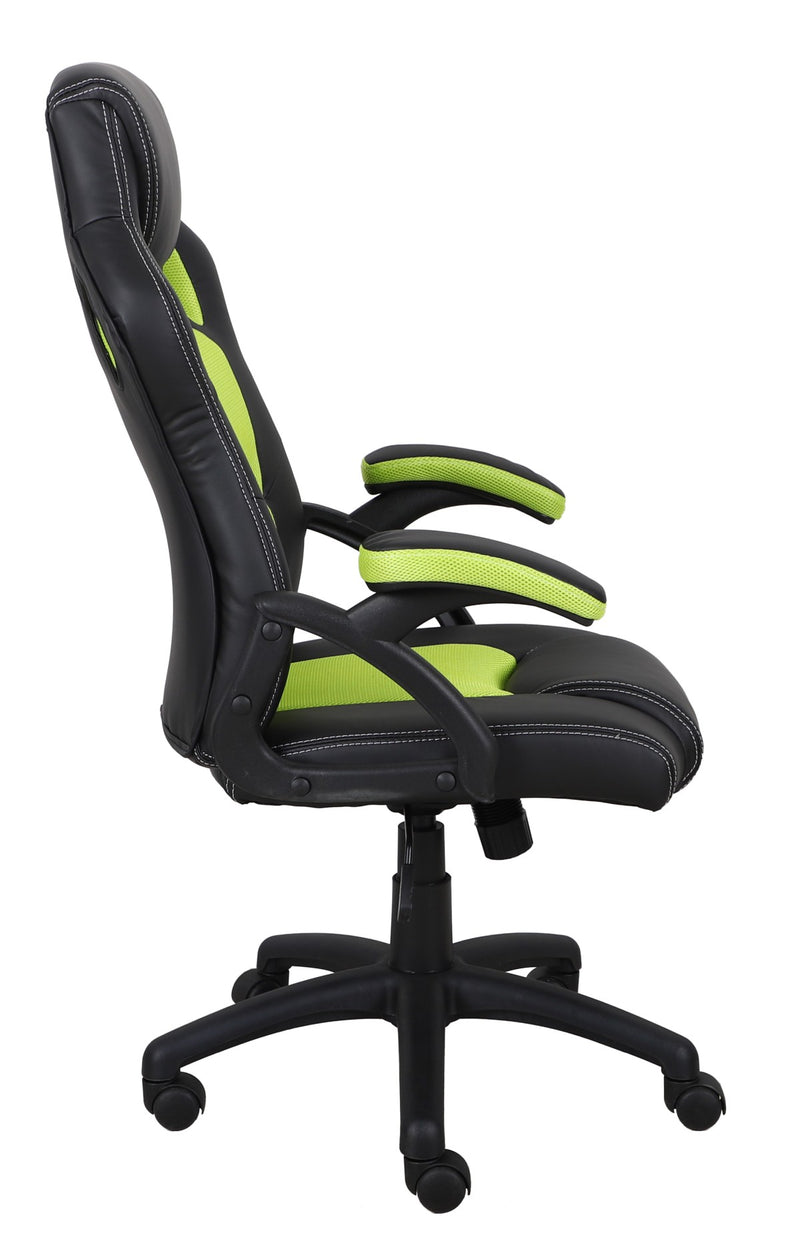 Brassex-Gaming-Desk-Chair-Set-Green-Black-12363-12