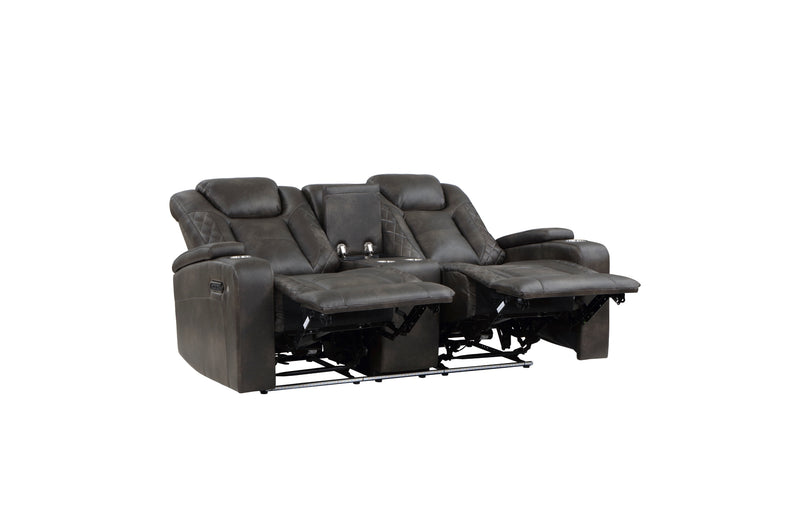 Power Reclining Sofa Set with Cup Holders, Storage Arms & Power Headrests