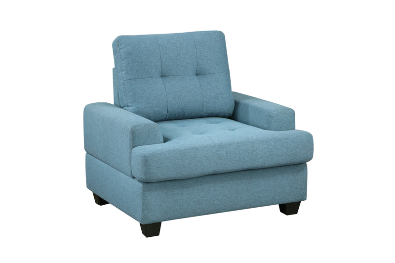 Chaise Dunstan bleue