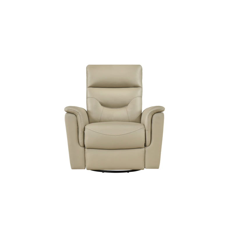 Latte Power Recliner - Top Grain Leather Match