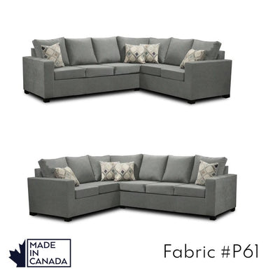 Canadian Made 3 x 2 Sectional | LHF/RHF Configuration | 17 Color Options