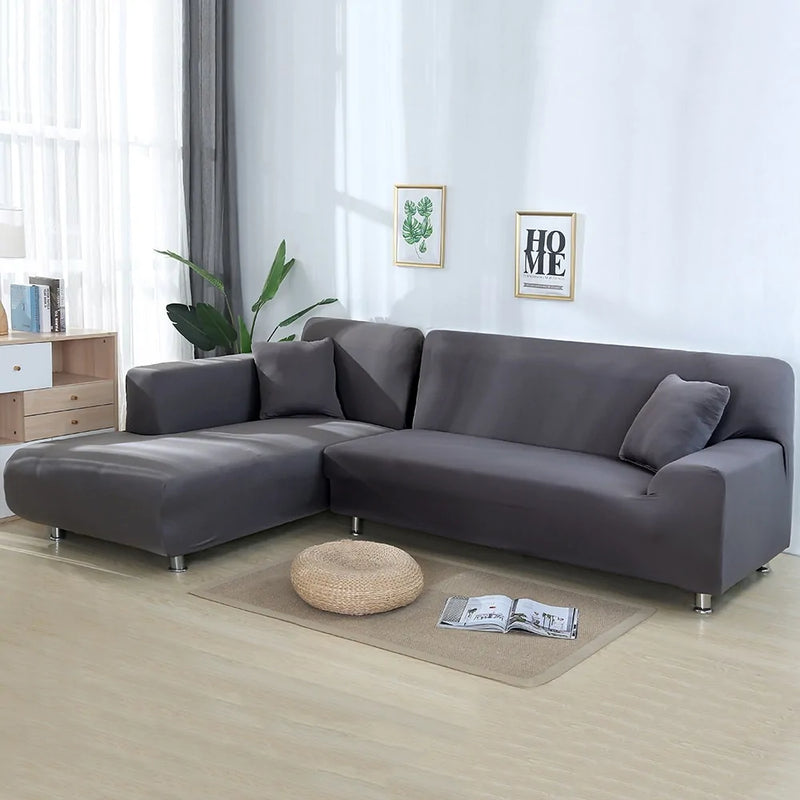 Stretch L-Shaped Sofa Covers with Armrest Slipcovers