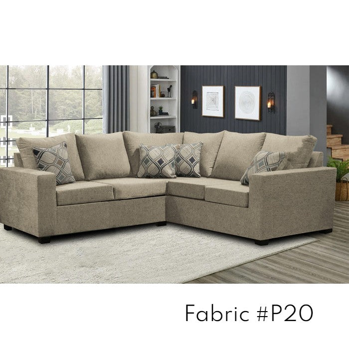 Canadian Made 2 x 2 Sectional | 17 Fabric Options