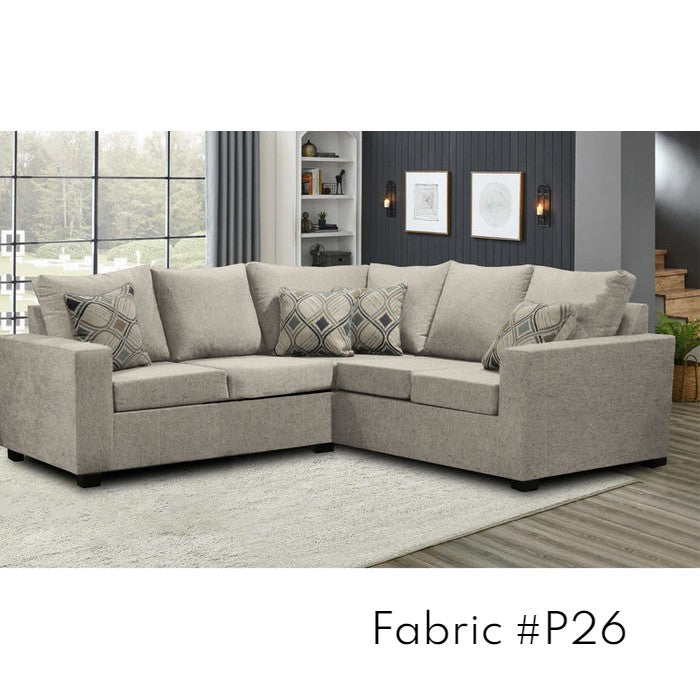 Canadian Made 2 x 2 Sectional | 17 Fabric Options