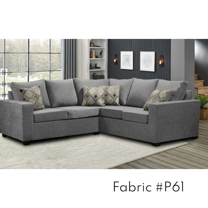 Canadian Made 2 x 2 Sectional | 17 Fabric Options