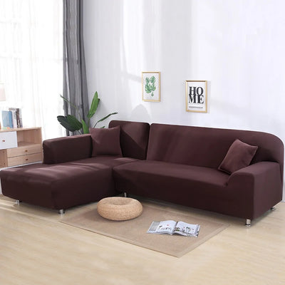 Stretch L-Shaped Sofa Covers with Armrest Slipcovers