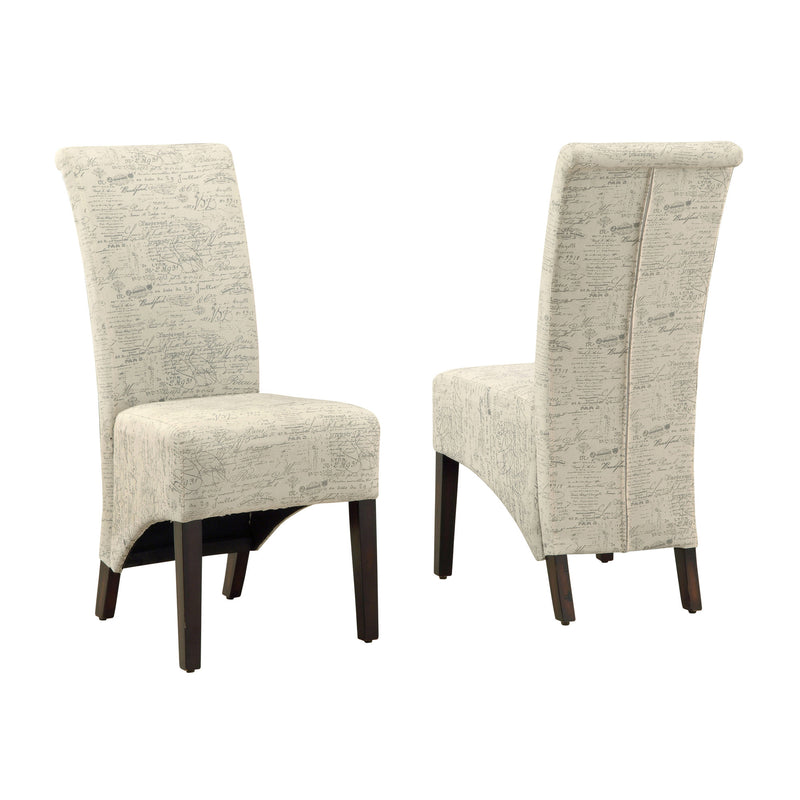 40"H Vintage French Fabric Dining Chair - Set of 2