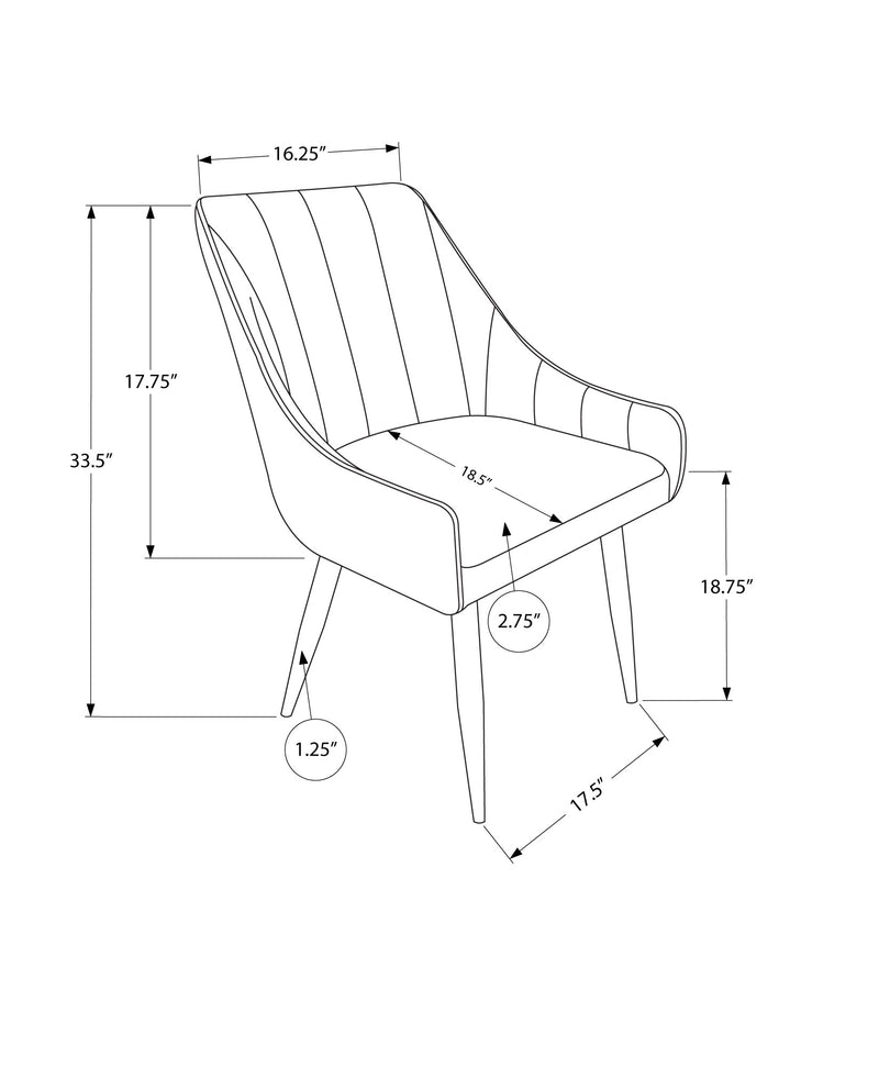 Lot de 2 chaises de salle à manger rembourrées en tissu marron - Chaises d&