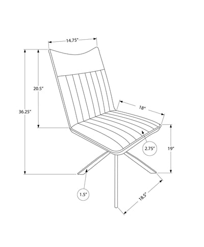 Chaise de salle à manger, lot de 2, côté, rembourrée, cuisine, salle à manger, aspect cuir noir, métal chromé, contemporain, moderne