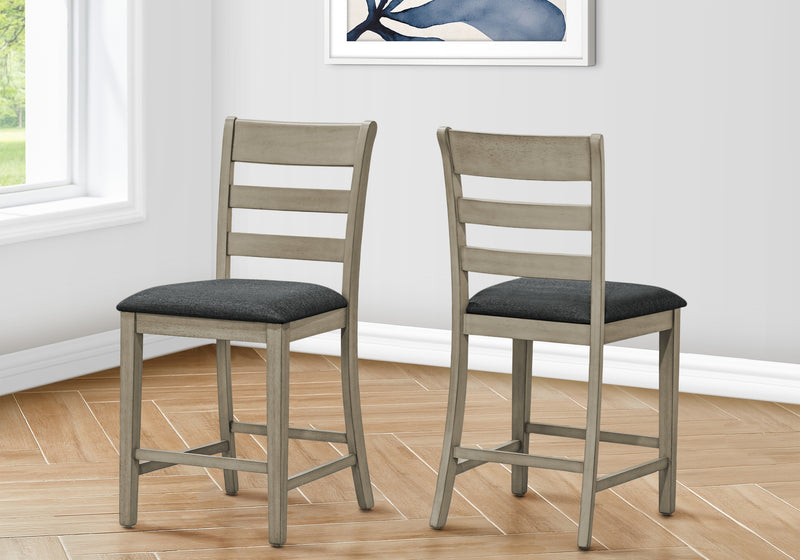 Set of 2 Upholstered Counter Height Dining Chairs, 44" Height - Transitional Side Chairs for Dining Room or Kitchen