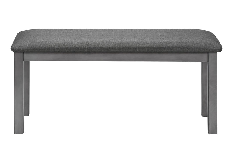 Banc, 42" Rectangulaire, Bois, Rembourré, Salle à manger, Cuisine, Entrée, Gris, Transitionnel