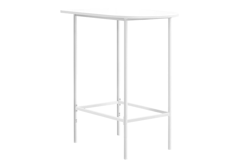 Modern White Laminate Bar Table | Contemporary Home Pub Kitchen Furniture