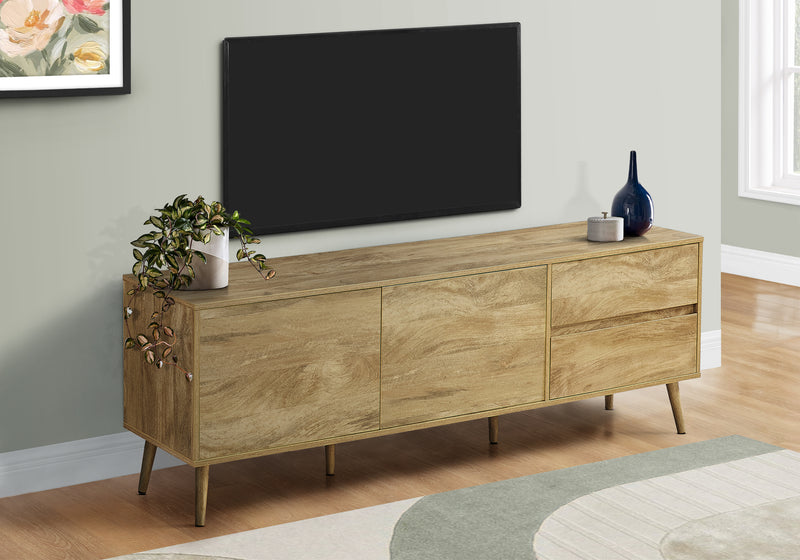 72 Inch TV Stand Console Media Entertainment Center Walnut Laminate