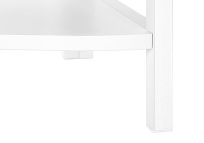 Contemporary White 4 Tier Bookshelf 60"H for Office or Bedroom