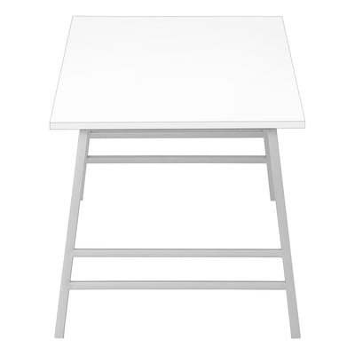 Modern White Laminate Coffee Table - 40"L Rectangular Accent Cocktail Table