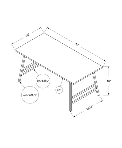 Modern White Laminate Coffee Table - 40"L Rectangular Accent Cocktail Table