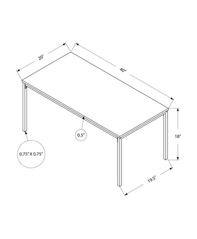 Modern White Laminate Coffee Table - 40"L Rectangular Accent Cocktail Table