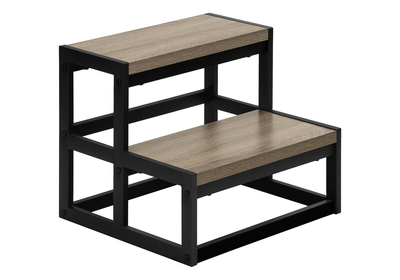 Contemporary Black Metal Ladder Step Stool for Bedroom and Kitchen