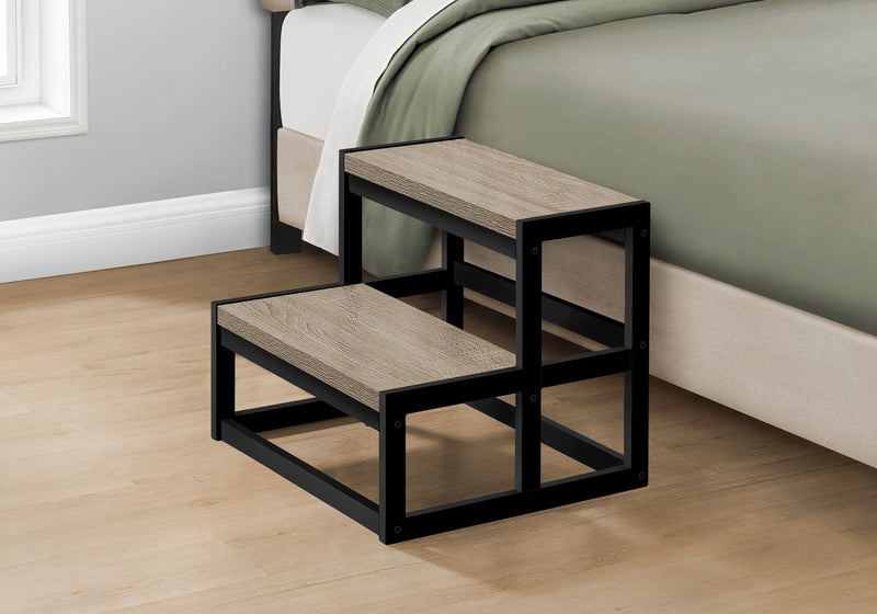 Contemporary Black Metal Ladder Step Stool for Bedroom and Kitchen
