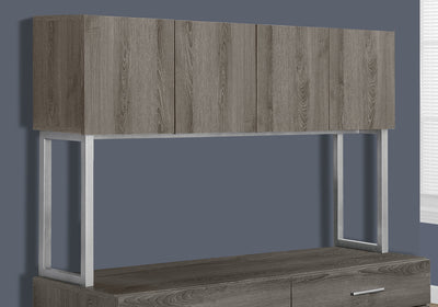 Contemporary Brown Laminate Office Storage Drawers - Modern Grey Metal File Cabinet