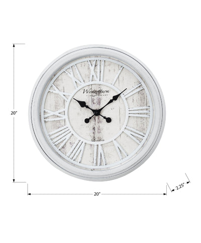 Horloges, 20" Ronde, Horloge Murale, Gris, Transitionnel