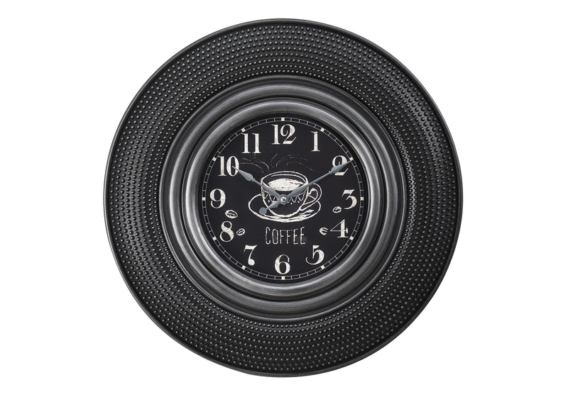 Clocks, 20" Round, Charcoal Grey, Transitional