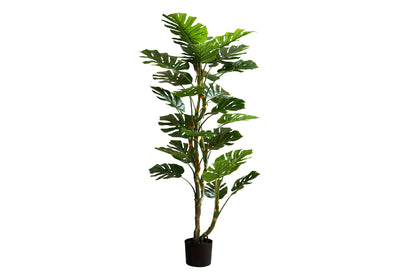 61" Real Touch Monstera Tree Indoor Plant in Black Pot - Artificial Green Leaves