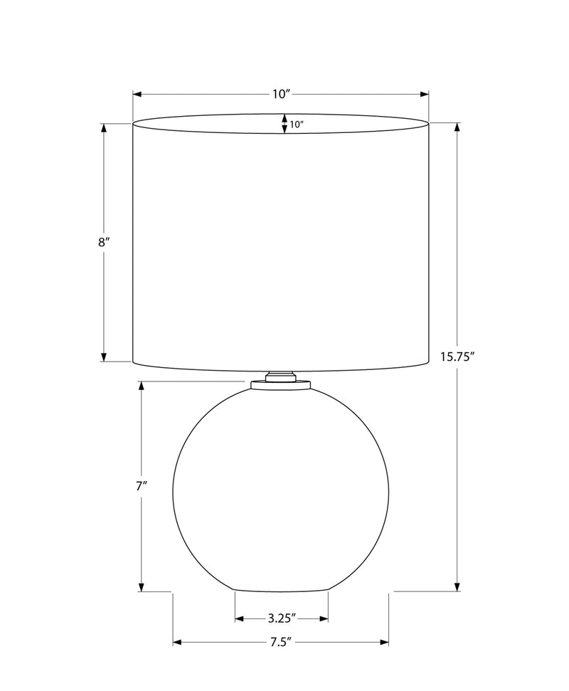 Lampe de table, 16"H, abat-jour crème, céramique crème, contemporaine