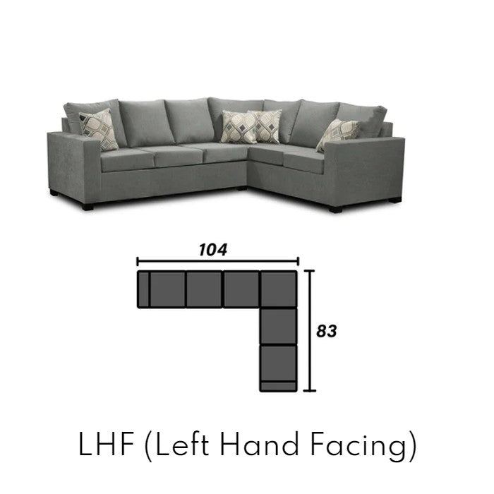 Sectionnel 3 x 2 fabriqué au Canada | Configuration LHF/RHF | 17 options de couleurs