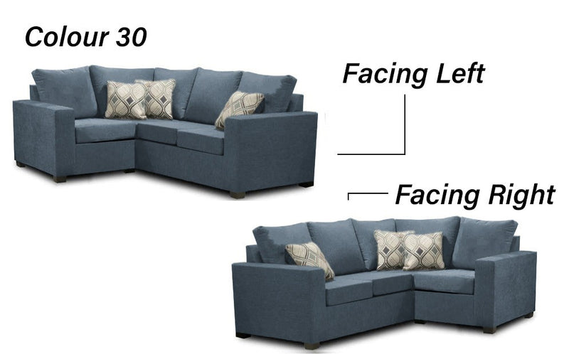 Sectionnel 2 x 1 fabriqué au Canada | Configuration LHF/RHF | 17 options de couleurs