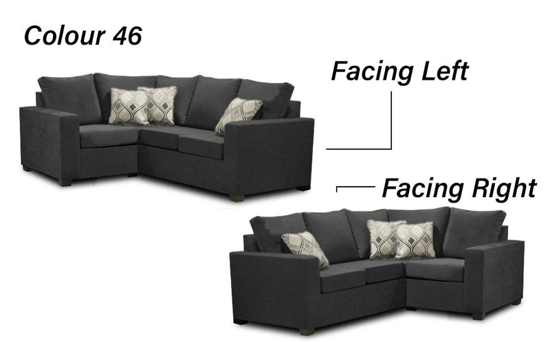 Canadian Made 2 x 1 Sectional | LHF/RHF Configuration | 17 Color Options