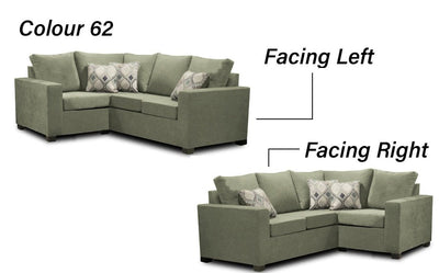 Sectionnel 2 x 1 fabriqué au Canada | Configuration LHF/RHF | 17 options de couleurs