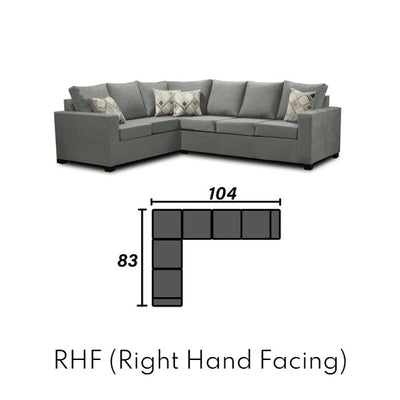 Sectionnel 3 x 2 fabriqué au Canada | Configuration LHF/RHF | 17 options de couleurs