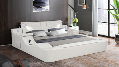 Zoya Smart Multi-Functional White Bed