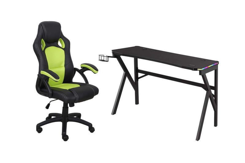 Brassex-Gaming-Desk-Chair-Set-Green-Black-12363-13