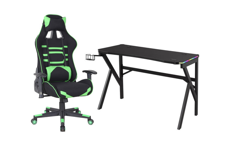 Brassex-Gaming-Desk-Chair-Set-Green-Black-12336-12