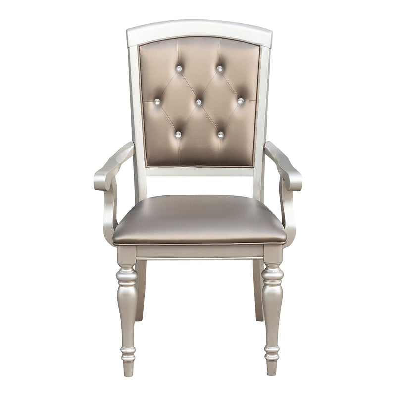 Fauteuil de la collection Orsina en argent nacré - Ensemble de 2